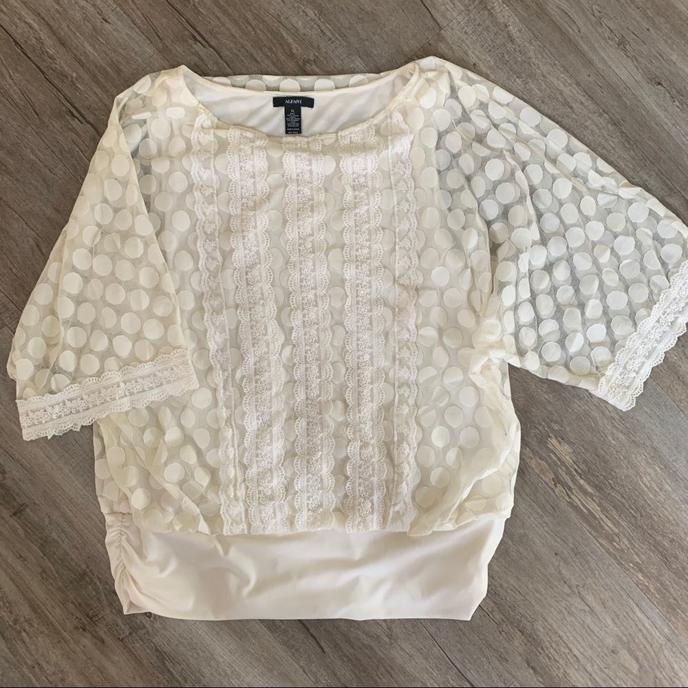 Alfani Lace Detail Blouse